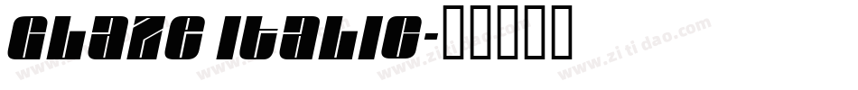 Glaze Italic字体转换